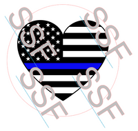 Back the Blue 2 Digital Cardstock Cutouts