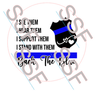 Back the Blue 2 Digital Cardstock Cutouts