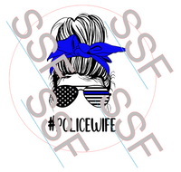 Back the Blue 2 Digital Cardstock Cutouts