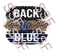Back the Blue 2 Digital Cardstock Cutouts
