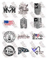 Air Force Digital Cardstock Cutouts