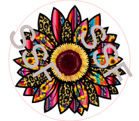 Cheetah Leopard Sunflower Digital Cardstock Cutouts