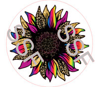 Cheetah Leopard Sunflower Digital Cardstock Cutouts
