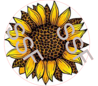 Cheetah Leopard Sunflower Digital Cardstock Cutouts