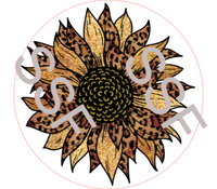 Cheetah Leopard Sunflower Digital Cardstock Cutouts