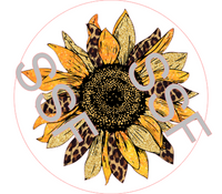 Cheetah Leopard Sunflower Digital Cardstock Cutouts