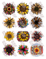 Cheetah Leopard Sunflower Digital Cardstock Cutouts