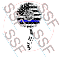 Back the Blue 1 Digital Cardstock Cutouts