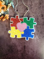 Autism Puzzle Piece with Heart Silicone Mold