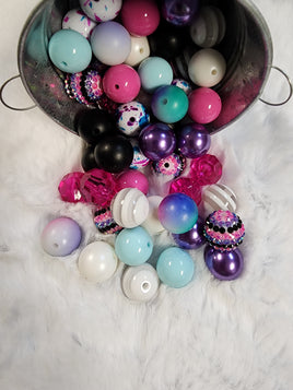 Mermaid 20mm Bubblegum Bead Mix