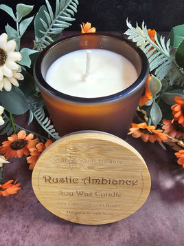 Rustic Ambiance - Soy Wax Candle - Hand Poured - 10oz