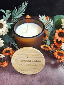 Pinewood Cabin - Soy Wax Candle - Hand Poured - 10oz