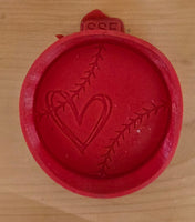 Baseball/Softball w/Heart Silicone Mold