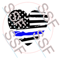 Back the Blue 1 Digital Cardstock Cutouts