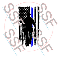 Back the Blue 1 Digital Cardstock Cutouts