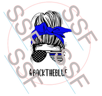 Back the Blue 1 Digital Cardstock Cutouts