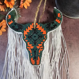 Aztec Bull Head w/Fringe Freshie