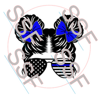 Back the Blue 1 Digital Cardstock Cutouts