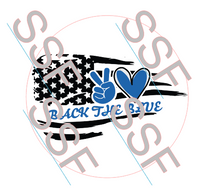 Back the Blue 2 Digital Cardstock Cutouts