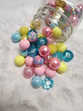 Confetti 20mm Bubblegum Bead Mix