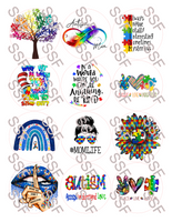 Autism Digital Cardstock Cutouts