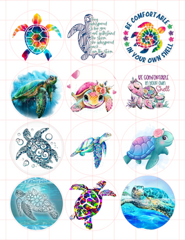 Sea Turtle Cardstock Cutouts