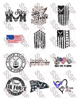 Air Force Digital Cardstock Cutouts