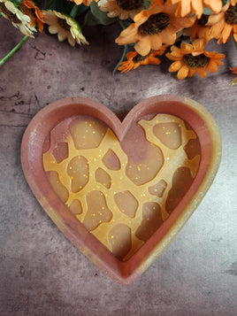 Cow Print Heart- Used Freshie Mold