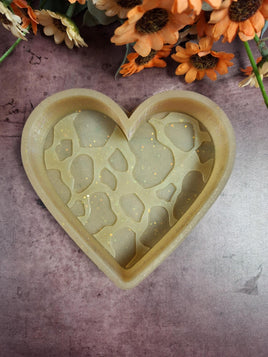 Cow Print Heart- Used Freshie Mold