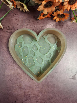 Cow Print Heart- Used Freshie Mold