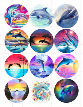 Dolphin Cardstock Cutouts