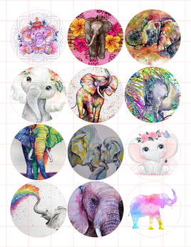 Elephant Cardstock Cutouts