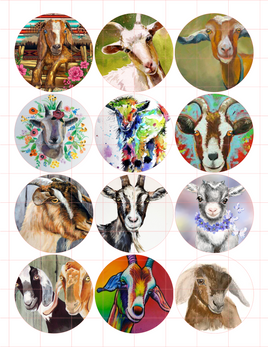Goat Cardstock Cutouts