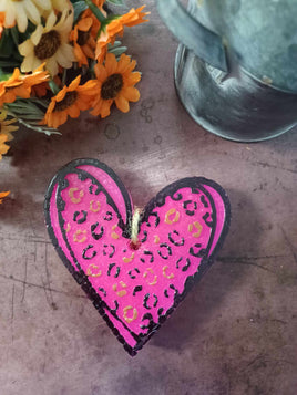 Heart Leopard Print Freshie