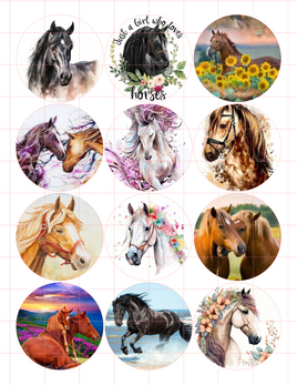 Horse Cardstock Cutouts