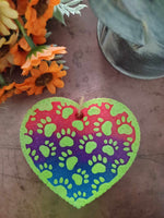 Paw Print Heart Silicone Mold