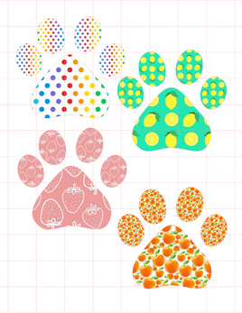 Paw Prints 4 Cardstock Cutouts