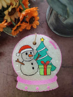 Snowglobe with Snowman Silicone Mold