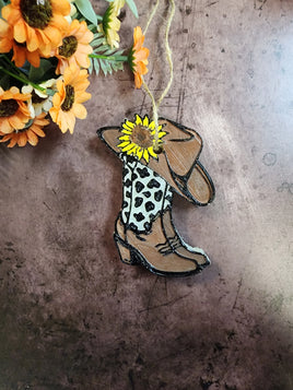 Cowgirl Boots w/Hat Silicone Mold