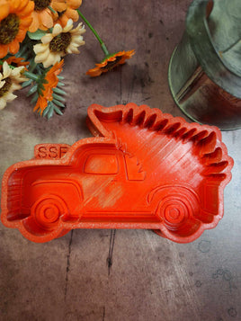 Truck with Tree Silicone Mold