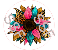 Cheetah Leopard Sunflower Digital Cardstock Cutouts