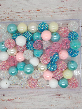 Pastel Colors 20mm Bubblegum Bead Mix