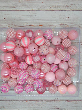 Light Pink 20mm Bubblegum Bead Mix