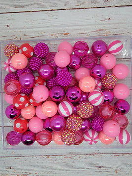 Pink 20mm Bubblegum Bead Mix