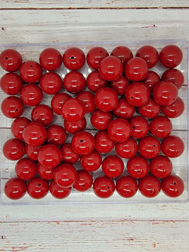 Dark Red 20mm Bubblegum Beads