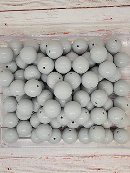 Grey 20mm Bubblegum Beads