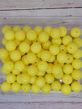 Light Yellow 20mm Bubblegum Beads