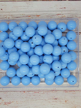 Sky Blue 20mm Bubblegum Beads