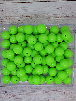 Green 20mm Bubblegum Beads