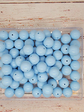 Light Blue 20mm Bubblegum Beads